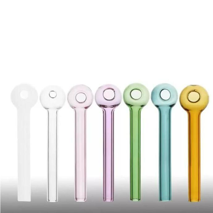 

Pyrex Pipes Colorful Oil Burner Glass Pipe 4 Inch Length Mix Colors With Round Head
