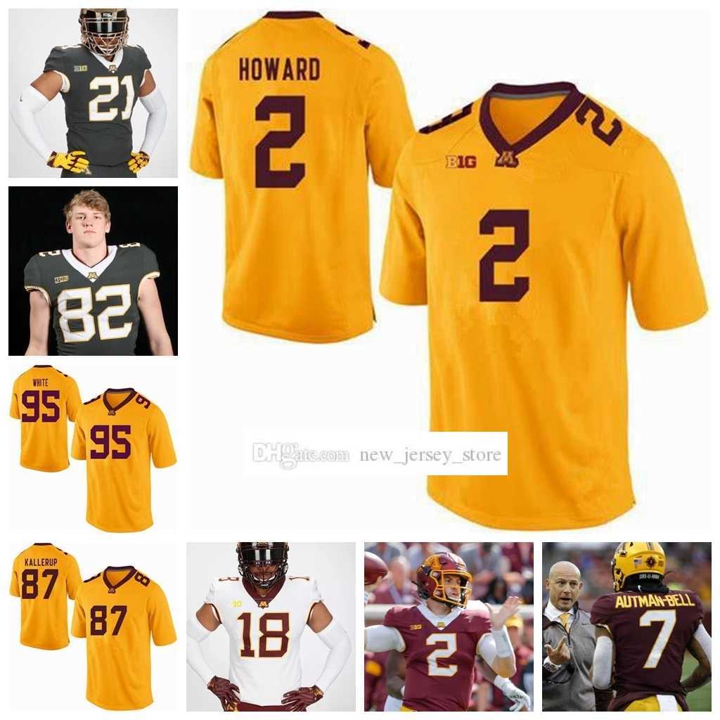 

NCAA Custom Minnesota Golden College Gophers Football Jerseys Stitched Rodney Smith Shannon Brooks Chris Autman-Bell Bryce Williams Jersey, Womens gray