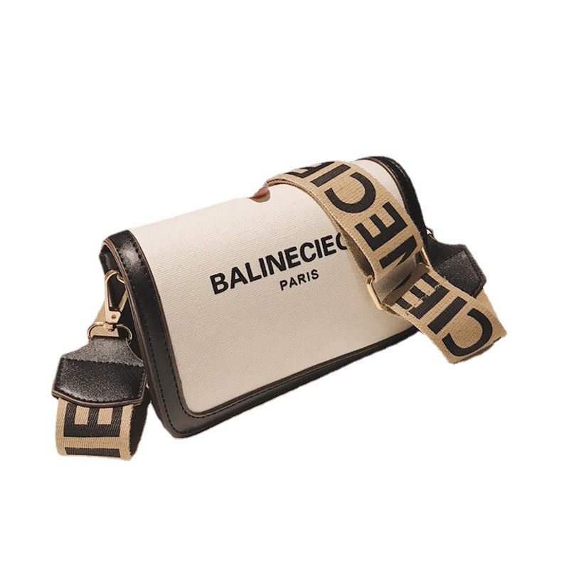 

Canvas shoulder bag balenciagas women Wide Strap crossbody bags paris card holder lady luxury handbags makeup purse, Grey