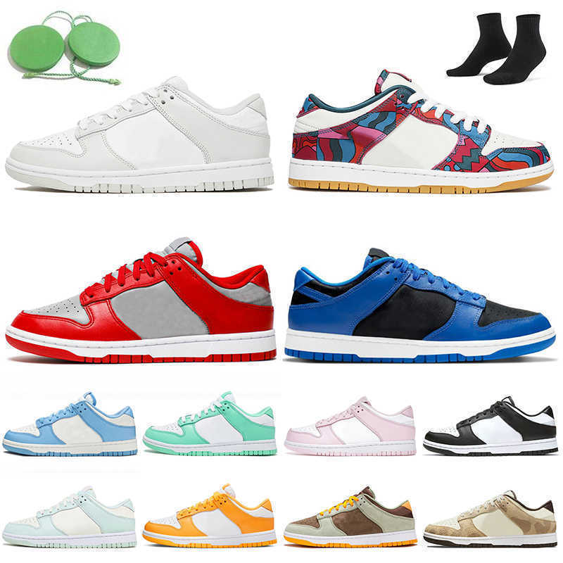 Vente en gros Top Qualité SB Low Skateboard Chaussures De Course Femmes Hommes Plateforme Formateurs Barely Green Parra Art Abstrait UNLV Hyper C