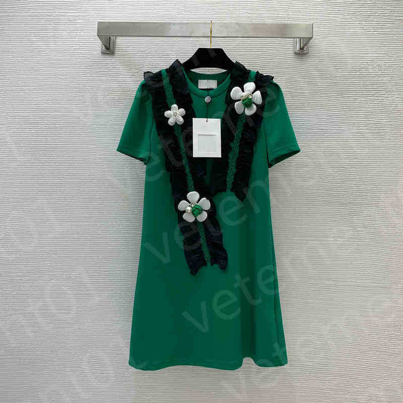 

Fashion Womens dresses Classic flower decoration Letter Pattern Embroidered dress Slim Fit Comfortable Designer Women Clothing