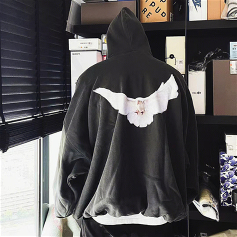 

Designer Kanyes Classic Wests Luxury Hoodie Three Party Joint Name Peace Dove Printed Mens And Womens Yzys Vintage Pullover Sweater Hooded Naxian GAP, Bag(not sale)