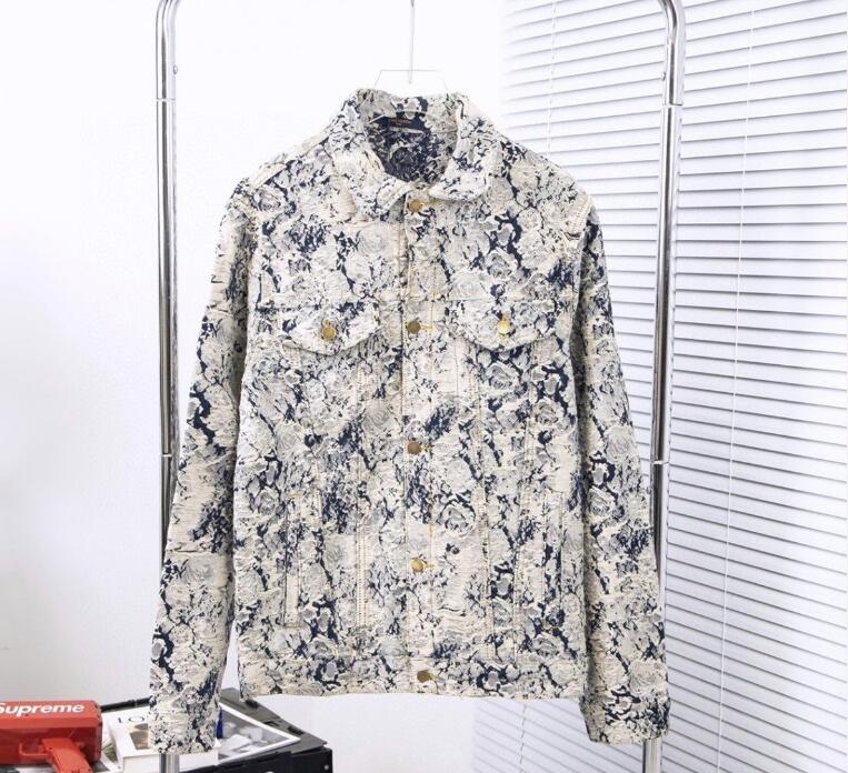 

2022 winter denim jackets for women men classical jeans jacket tassels Broken roses woMen's coat, Customize