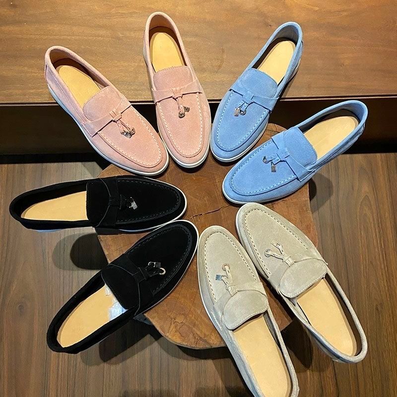 

Women loafers Shopping Slippers lady lazy business casual flat Walk slip-on trend Suede leahter stlye comfortable shoe Lovers Designer Piana Size 35-45