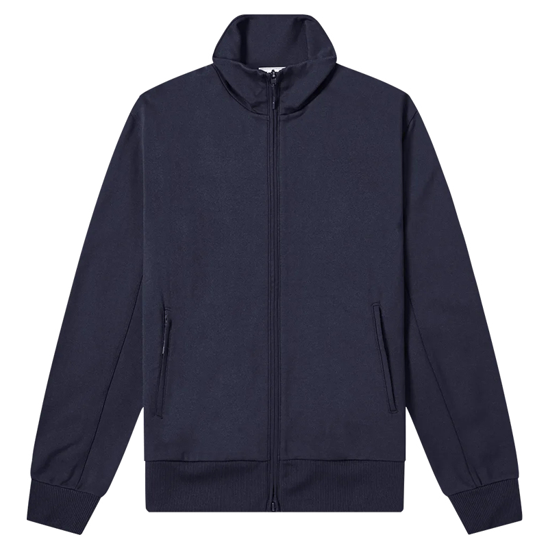 

Mens Jacket y3 Classic Track Jackets Zip Print Black Blue Long Sleeve Slim