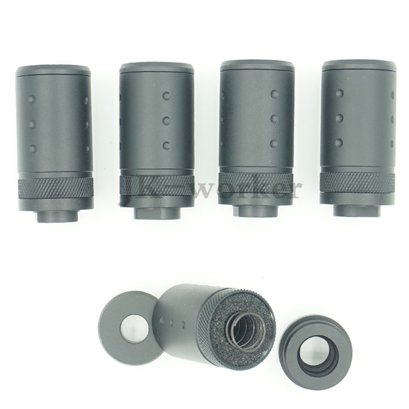 

Metal Suppressor Sillencer CNC 14mm Left/Right Thread Barrel Extension Tube 14mm CCW/CW Mute With Foam