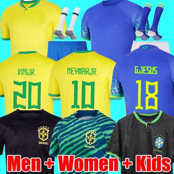 

2022 soccer jerseyS Camiseta de futbol PAQUETA BRAZILS football shirt ANTONY JESUS RICHARLISON PELE CASEMIRO brasil 22 23 maillots football men women kids SETS 666, Beige