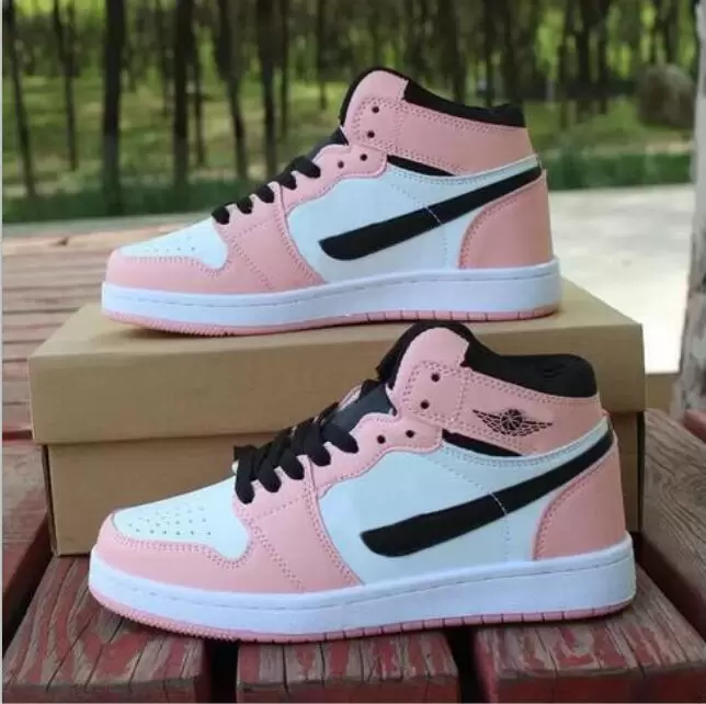 

New Dress Shoe Basketball Shoes Pink Quartz Women Mid 1 OG shoes