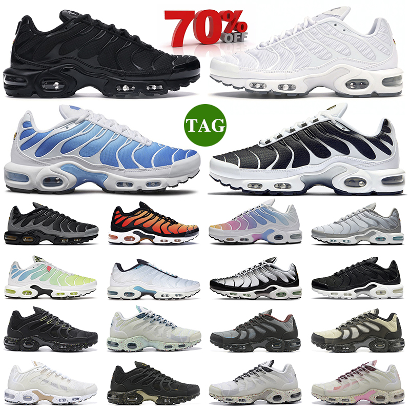 

tn plus terrascape men women running shoes triple White Black Psychic Sky Laser Blue Zebra tns mens trainers outdoor sneakers des chaussures big size 13