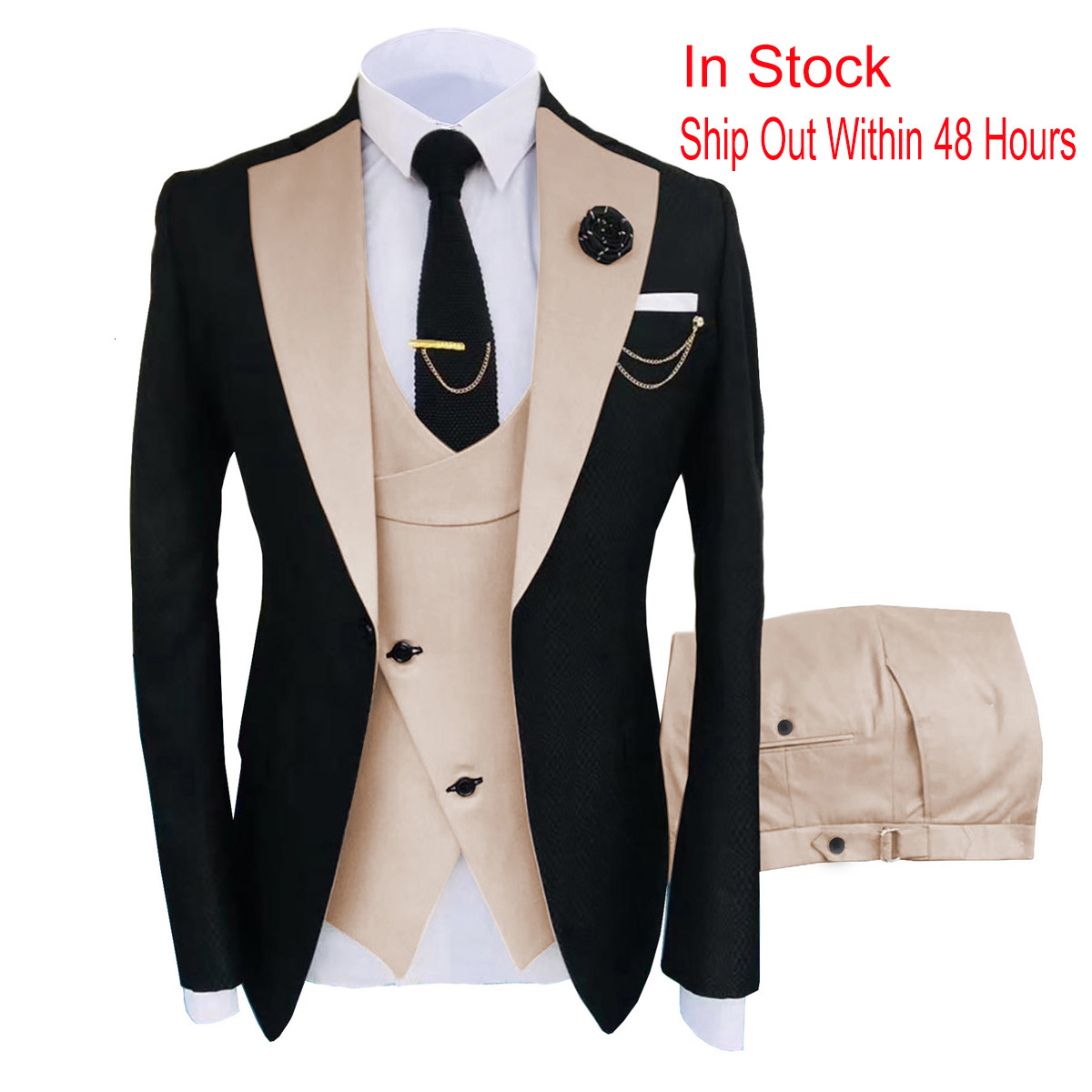 

Mens Suits Blazers Slim Fit Fashion 3 Pieces Men Suit Formal Business Champagne Beige Tuxedos for Wedding Groom Rugular BlazerPantsVest 221123
