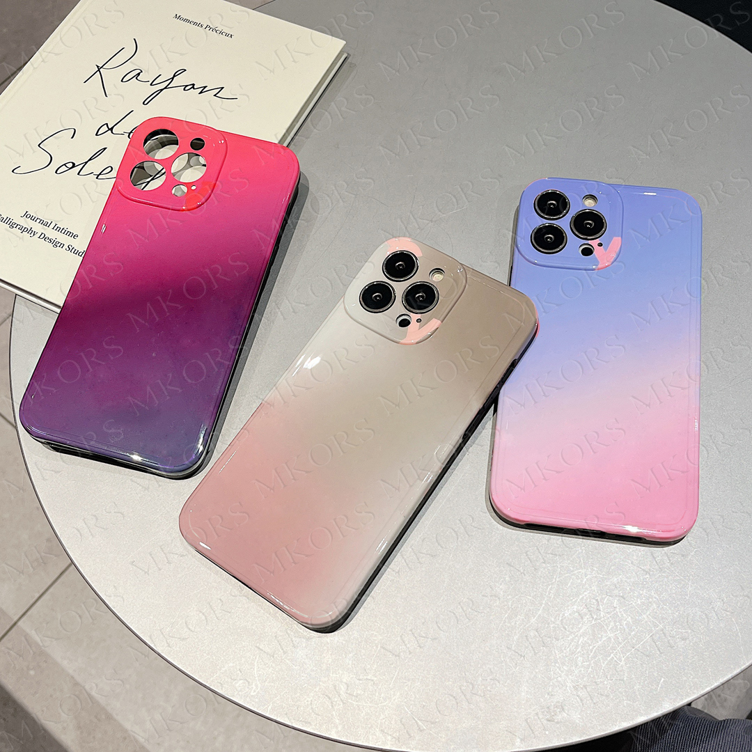 

Luxury Soft TPU Mobile Phone Cases for iPhone 14 14pro 13 13pro 12 Pro Max 11 X Xs Max Xr Fashion Shell Print Cellphone Case Gradiant Color Cover, #2