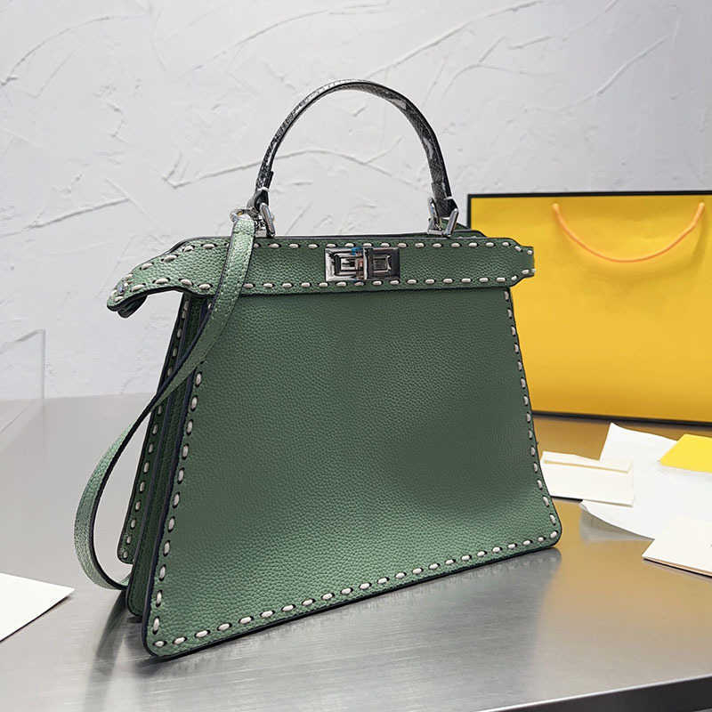 

Shopping Bags Designer Tote Handbag Luxurys Leather Shoulder Women Elegant Crossbody High Quality Womens tote Bag Purse 221115, Fbag green