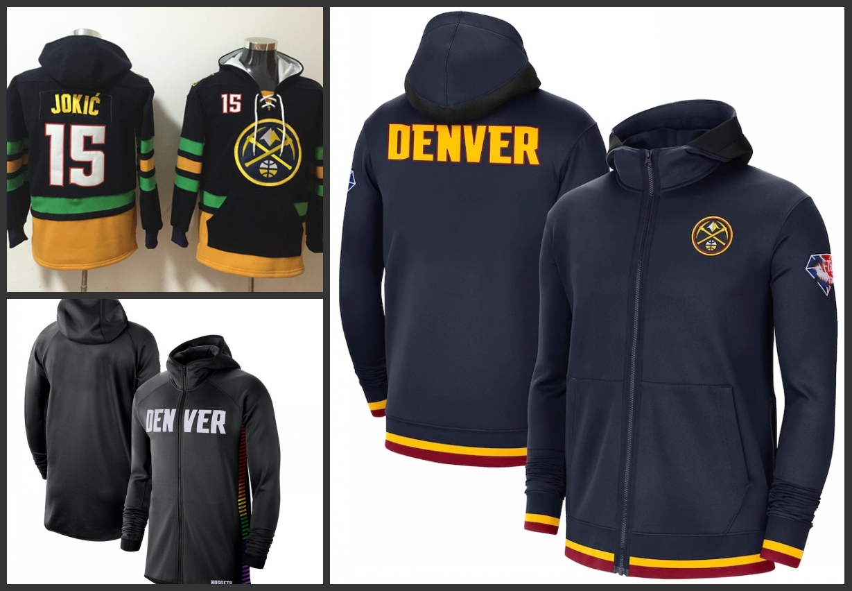 

Denver''Nuggets''Men 75th Anniversary Performance Showtime Full-Zip Lace-Up Pullover Hoodie