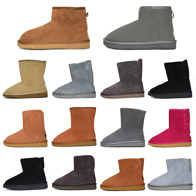 

designer boots uggs Classic Keep Warm Man Womens Snow Boot Classic Short Beige coffee Grey pink Chocolate navy black chestnut Bootss Booties beautiful gifts size, 2 bow (10)