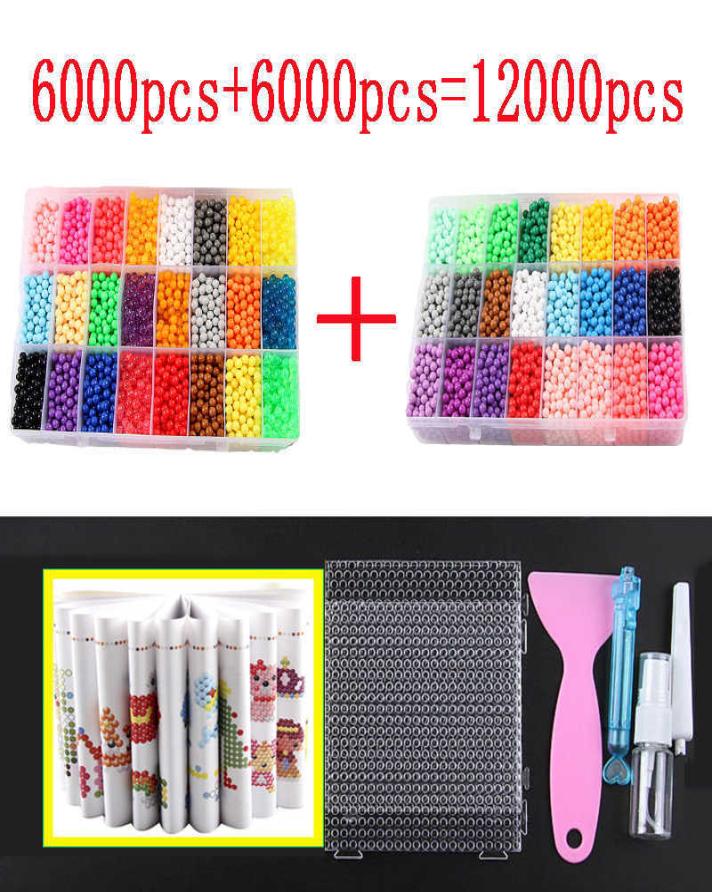 

12000pcs 30 colors Refill Puzzle Crystal DIY Water Spray Beads Set Ball Games 3D Handmade Magic Toys For Children