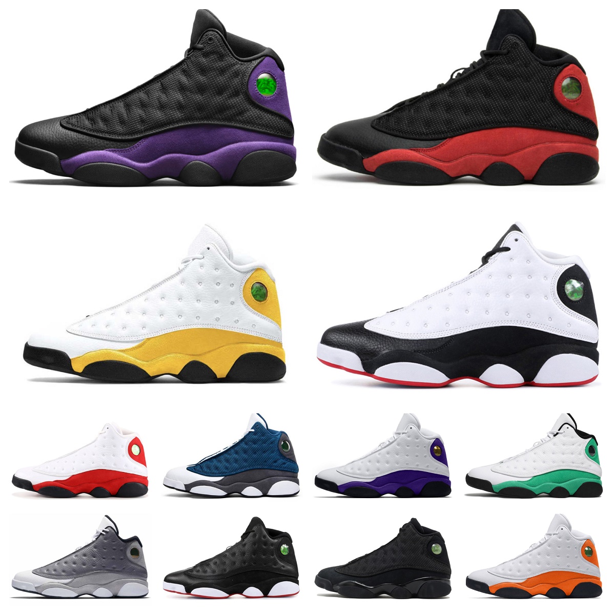 

Basketball Shoes Mens 13 13s Jumpman Brave French Blue Del Sol Black Cat Court Purple Reverse Bred Obsidian Hyper Royal Flint Men Designer Trainers Sports Sneakers, Bubble package bag