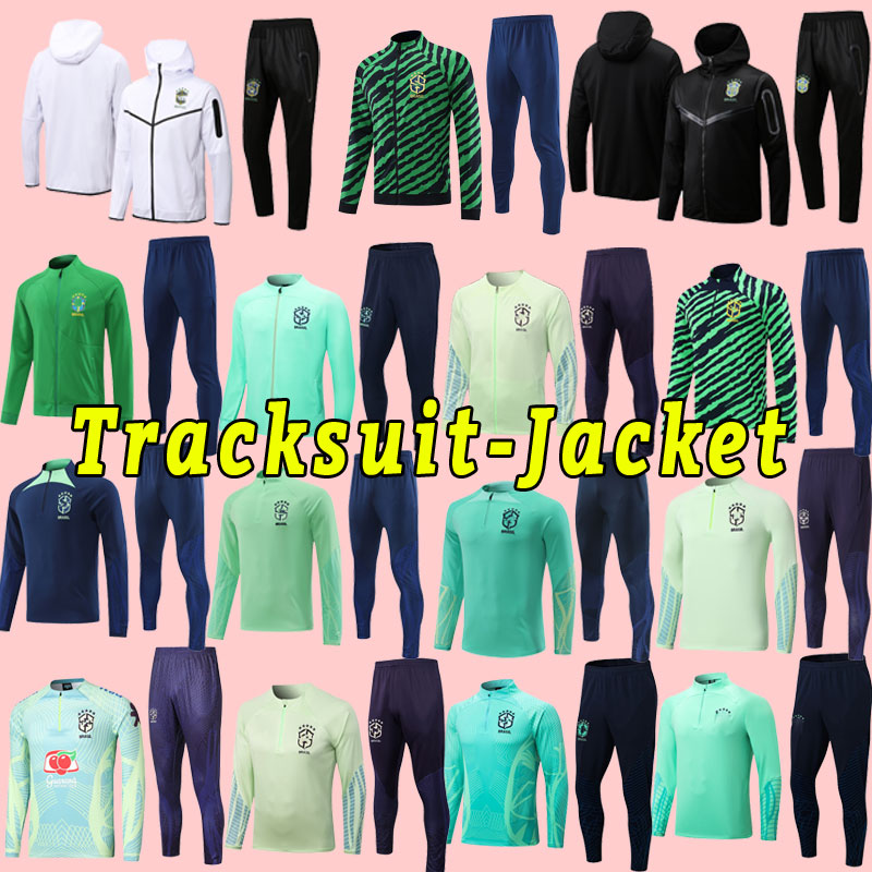 

2022 soccer jersey Camiseta de futbol world 2023 cup PAQUETA NERES COUTINHO bRAZILS FIRMINO JESUS MARCELO PELE brasil 22 23 long sleeve jacket tracksuit kids men, As shown