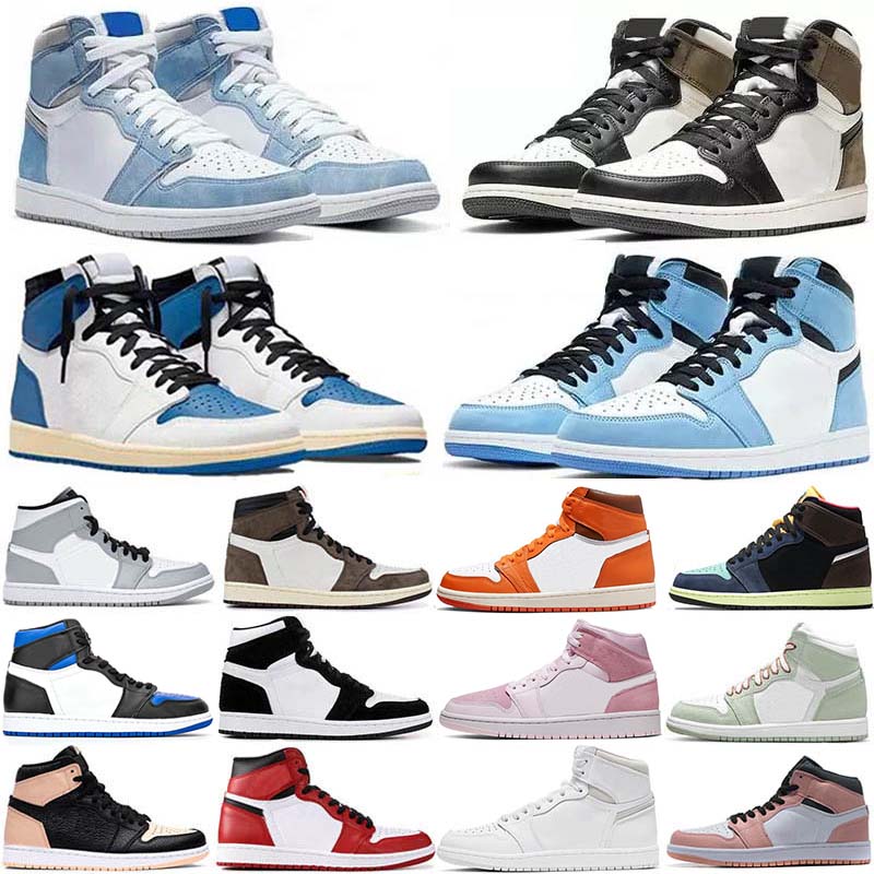 

Jumpman 1 Basketball Shoes Men Women OG University Blue Banned Hyper Royal High Dark Mocha Smoke Grey Trainers Mid Sneakers sports outdoor trainers Eur 36-47, With original box