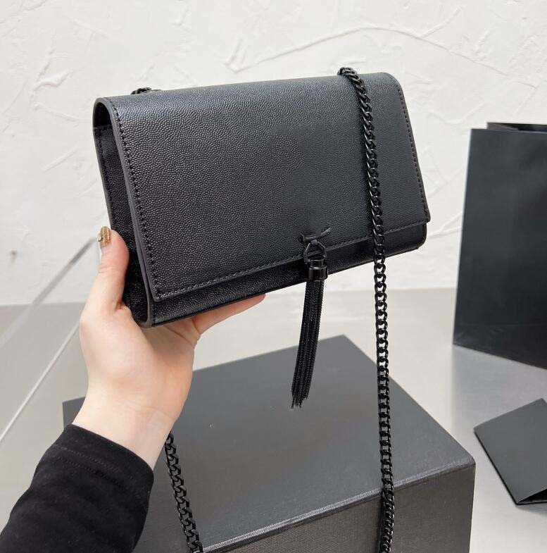 

Cosmetic Bags Cases Top quality luxury designer shoulder bag Classic new chain handbag fashion high-end women's bag 22cm With Box, 17