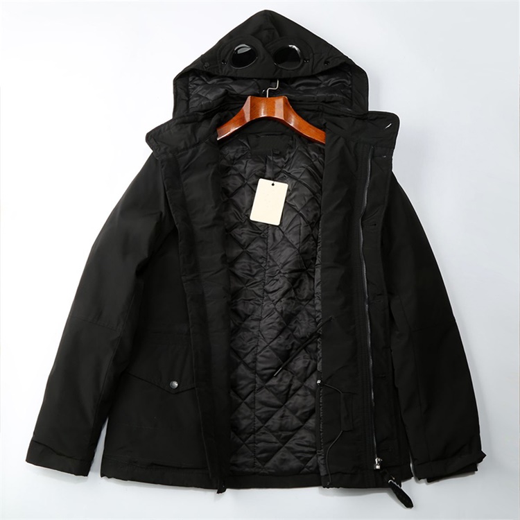 Mens plus size Outerwear Men Cotton Warm Hooded Jacket Autumn Winter Solid Zipper Windproof Sweatshirts Casual Slim Fit Coat Light Down Jackets-image-822523887