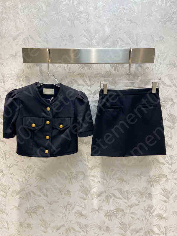 

Womens Two Piece Dress Brand LOGO Cotton Vests Skirt Sets Luxury Designer Women Clothing