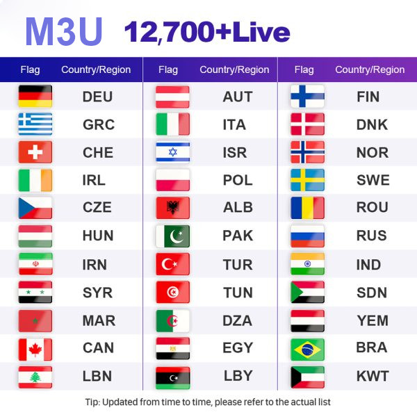 

Golden Stable OTT No Freez Smart TV m3u program works for tv box STB 3/6/12 months