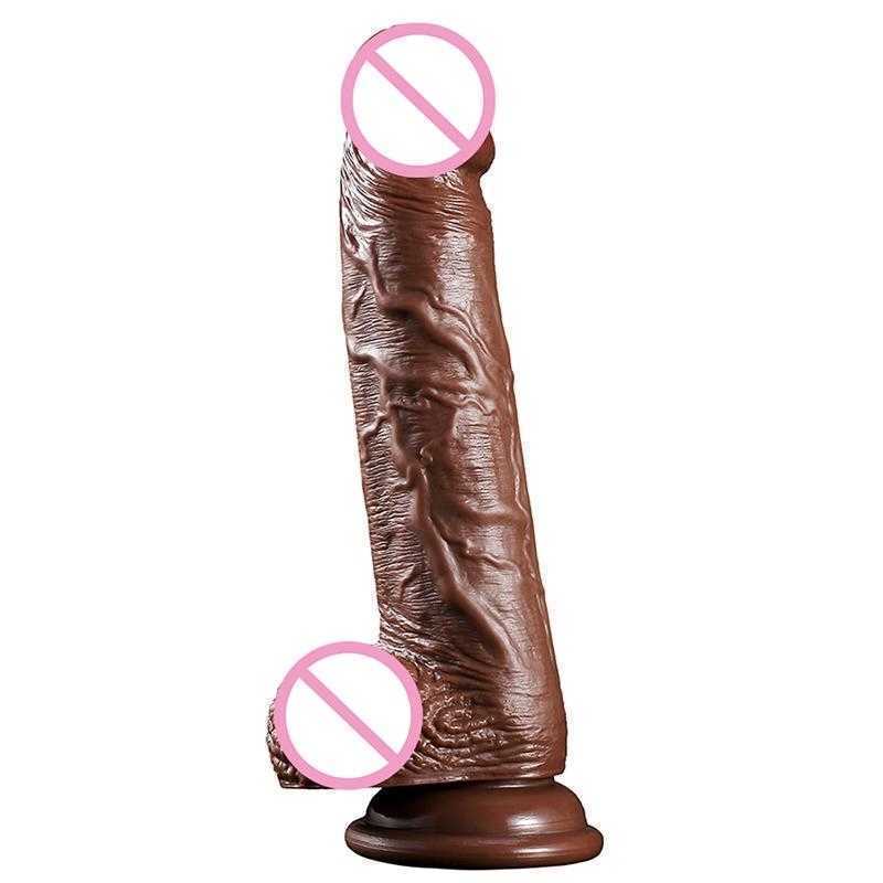 

SS18 Sex Toy Massager Strap on Realistic Dildos for Women Big Dick Toys Huge Dildo Penis with Suction Cup Gay Lesbian Adult Products, Brown