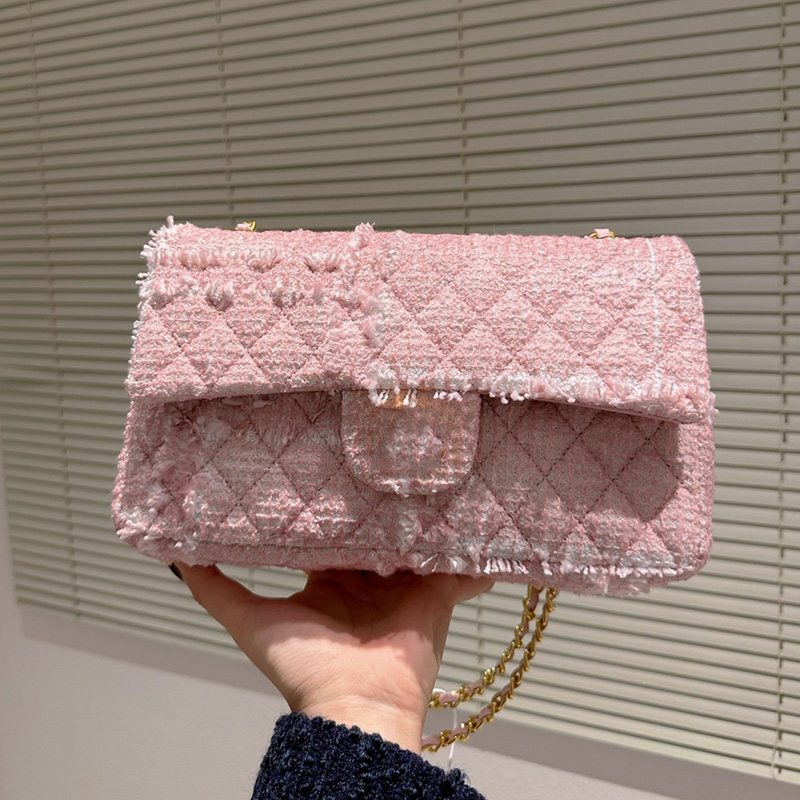 7A French Womens Tweef CF Cross Body Bags Classic Double Flap Quilted Purse GHW Crossbody Shoulder Purse With Back Pouch Multi Pochette Outdoor Saco