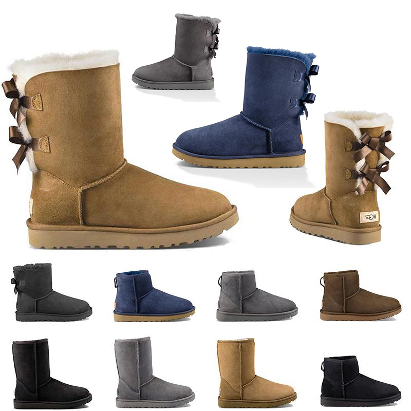 

Luxury Fashion Designer Shoes Women Boots Chestnut Khaki Grey Black Navy Outdoor Ankle Boot Snow Winter Platform Sneakers Woman Fur Leather Booties Trainers, B18