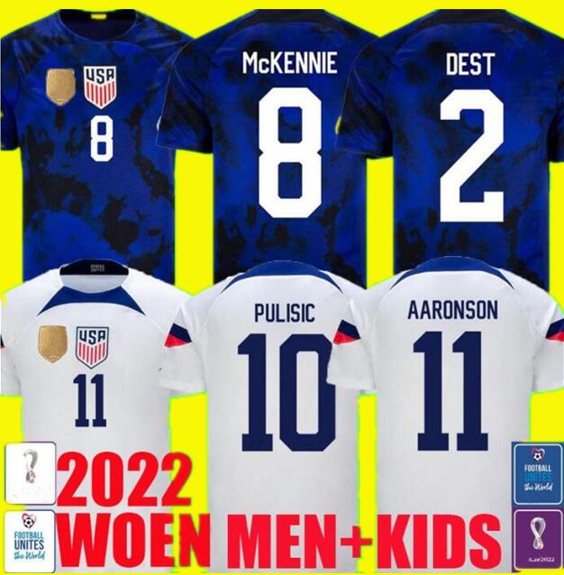

2022 PULISIC USAS soccer jersey men kids kits united states 22 23 football shirt AARONSON 2023 REYNA McKENNIE MORRIS DEST YEDLIN Llanez ADAMS HOME WEAH uniforms WOMEN, 22-23 women