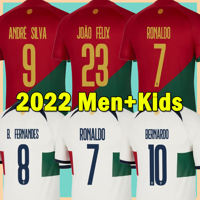 

2022 2023 Portuguese soccer jerseys Bruno FERNANDES DIOGO J. JOAO FELIX BERNARDO world cup Portuguesa 22 23 R.SANCHEZ Portugieser Football shirt Men Kids Kit, 2022 away