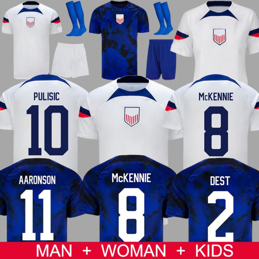 

PULISIC DEST MCKENNIE world cup Soccer Jerseys 2022 AARONSON MUSAH usAS MORGAN LLOYD America Football Shirt United States LLETGET MEN KIDS SETS KITS thailand, Man home