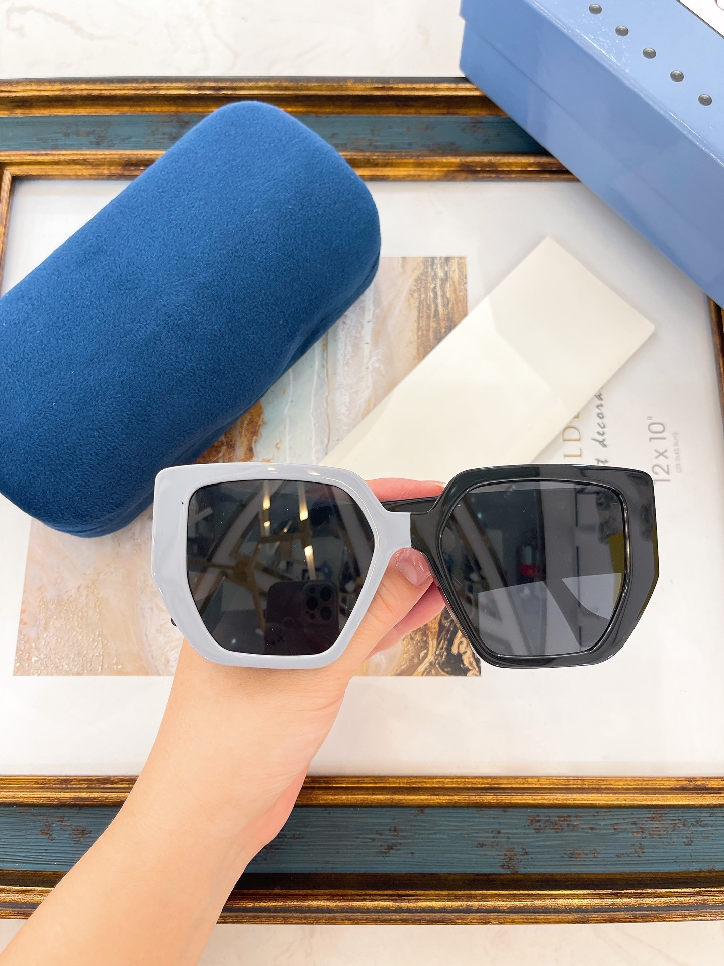 

Designer Sunglasses Summer Style Women Sunglasses Ladies Oversized Square Full Frame UV Protection Fahion Mixed Color With Box 0956