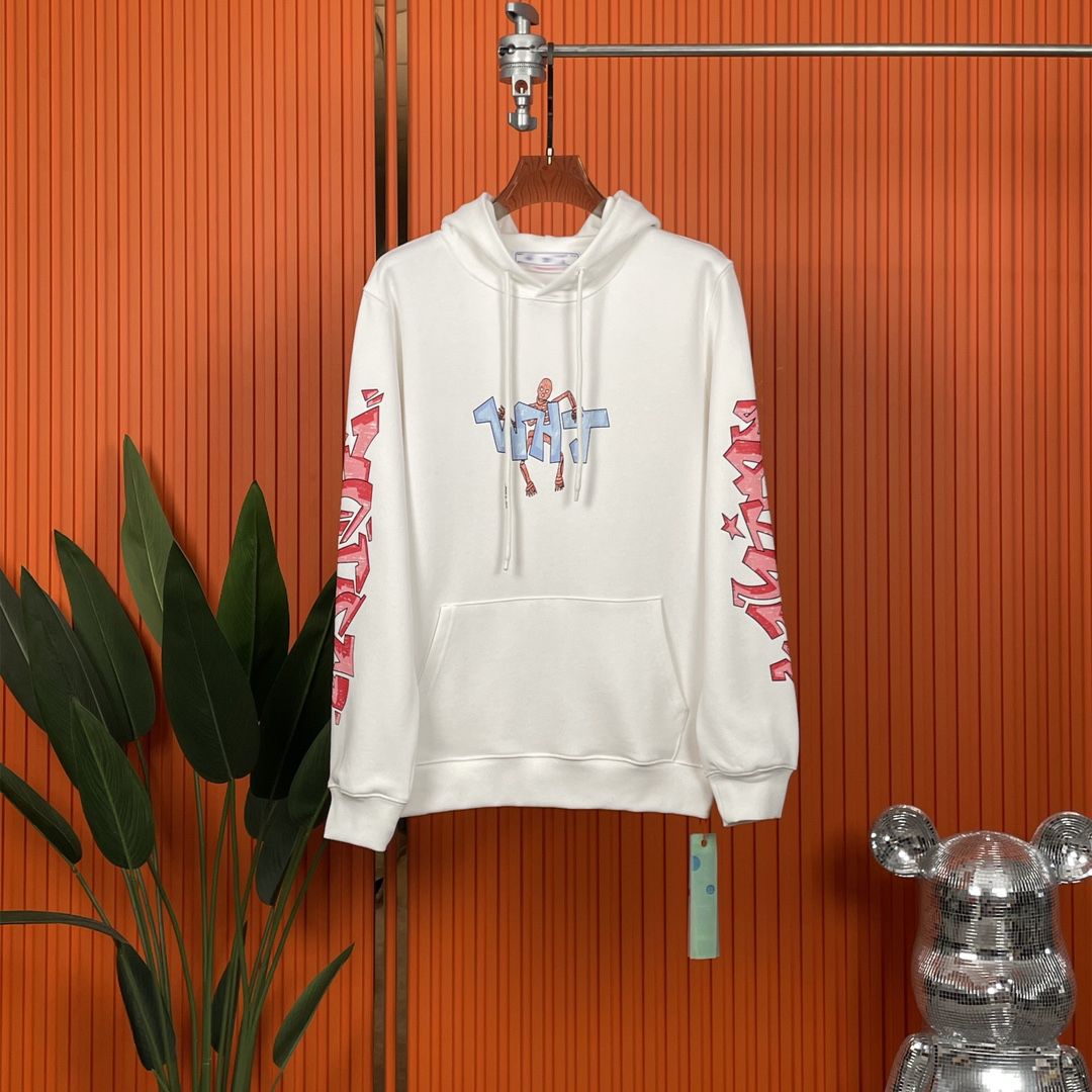 

off tear big hole sweater hoodie classic printing ellipse machine imported glue process washing process processing cloth using 32s320g sc7, White