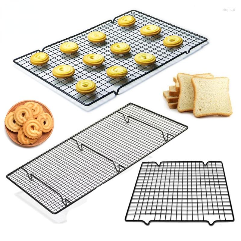 

Baking Tools Stainless Steel Wire Grid Cooling Tray Cake Food Rack Oven Kitchen Pizza Bread Barbecue Cookie Biscuit Holder Shelf