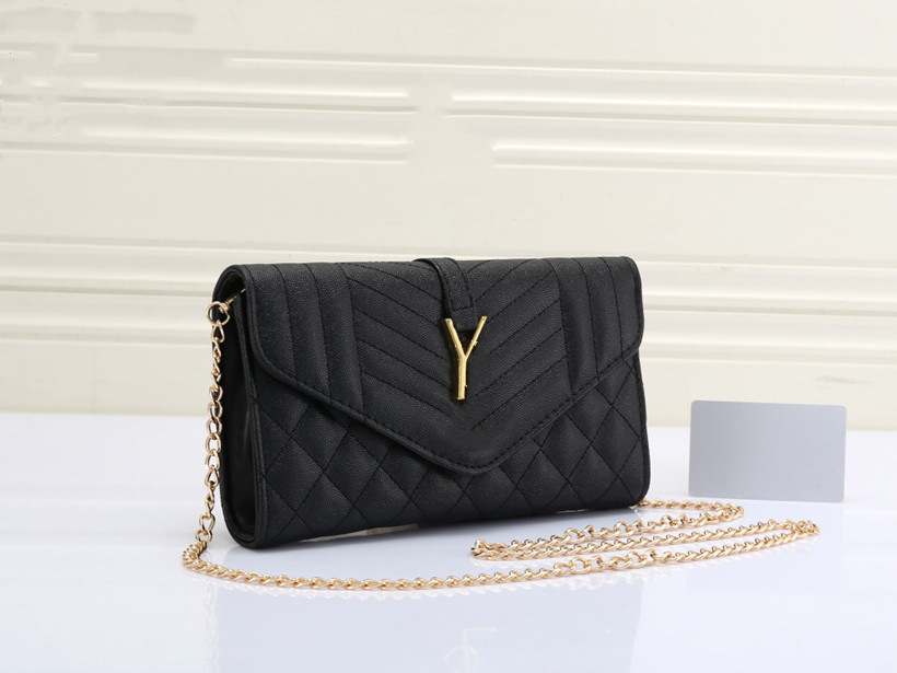 

Fashion messenger Shoulder Bags Cross Luxury Designer Oblique Women Body Bags Thread Lattice Plain Vintage PU Leather Handbags 2022 Flap Envelope bag, Black