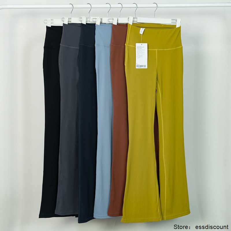 

Lulus Yoga Women's Pants Clothes Groove Summer Flared High Waist Tight Abdomen Show Figure Sports Yogas Pant, Withered yellow bell bottoms
