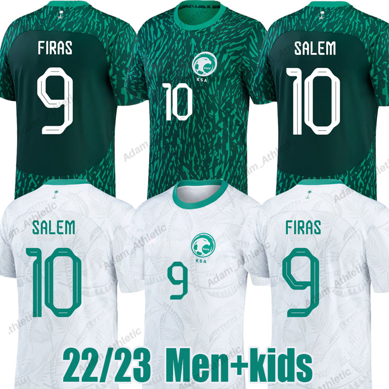 

Saudi Arabia soccer jerseys national team 2022 world cup Firas Al-Buraikan Salem Al-Dawsari Saudi arabian football shirts Sultan Al-Ghanam Yasir Al-Shahrani jersey, 22-23 away+wc2022 patches
