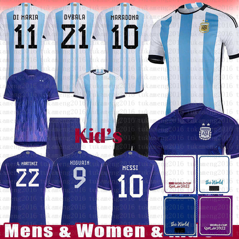 

2022 2023 New Argentina Mens Soccer Jersey M E S S I Uniforms DYBALA MARADONA TAGLIAFICO DI MARIA J.ALVAREZ White, Patch+mens(agenting)