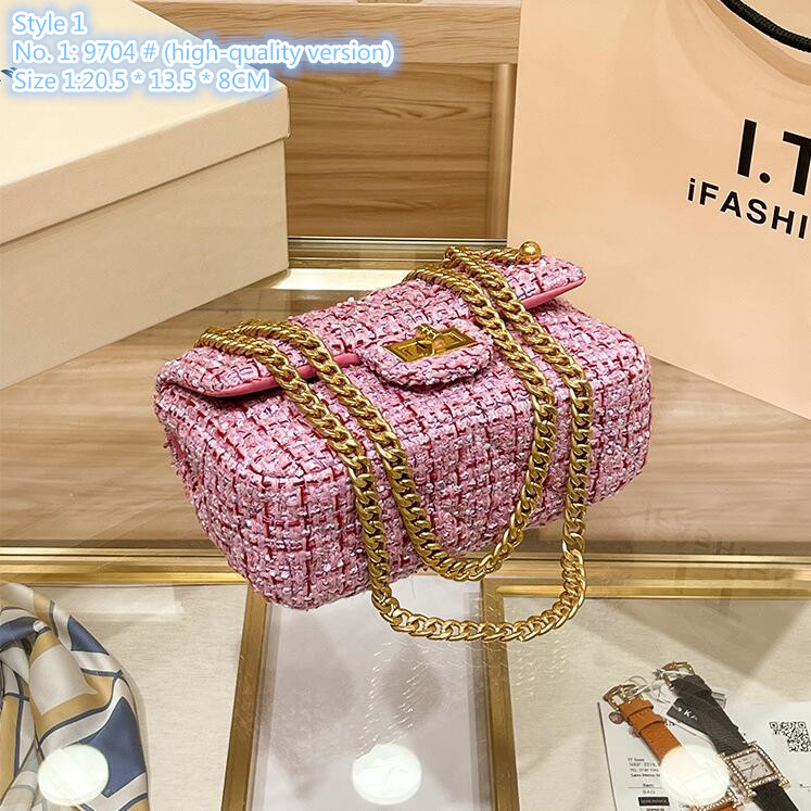 

Wholesale factory ladies shoulder bags 3 styles upgrade version pink fashion chain bag flip winter woolen handbag sweet little fresh leather mobile phone coin purse, White-6083 # (common version)-style 3
