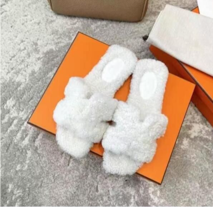 

Luxurys Warm Slippers Fleee Sandals Womens Fuzzy Shoes Slides Sherpa Women Herme Chypre Wool Sandal Winter Soft Fur Furry Home Indoor Sandal Comfortable H Letter, Clear