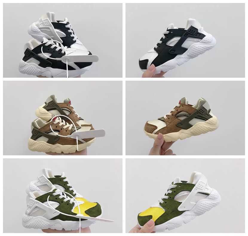 

Fashion Infants Huarache I Running kids shoes for Boy girl children Outdoor Sports solid Triple shoe Black White Gold Huraches 4.0 unisex, #1