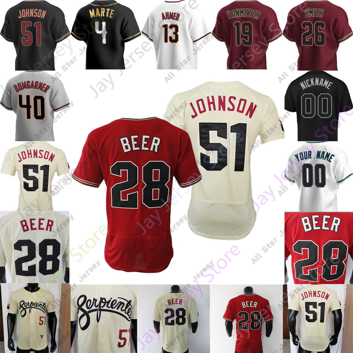 

Baseball Jerseys Alek Thomas Jersey Corbin Carroll Keuchel Randy Johnson Madison Bumgarner Nick Ahmed Seth Beer Ketel Marte David Peralta VanMeter Gilbert, White pinstripe turn back