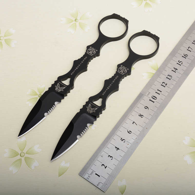 

176 Benchmade BM176 SOCP Serrated Fixed blade knife EDC Outdoor Tactical Self defense Hunting camping Knives BM 133 KNIFES