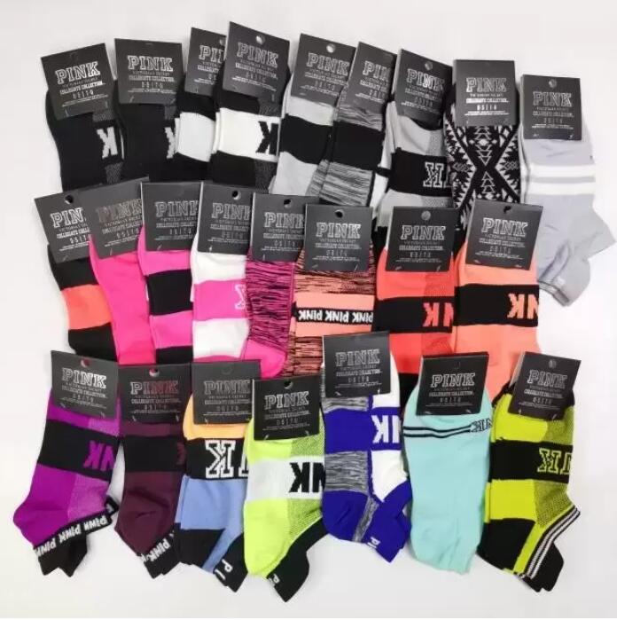 With tags DHL Fashion Solid Color Letter Ankle Socks High Quality Elastic Breathable Deodorant Men's Short Socks GF1124