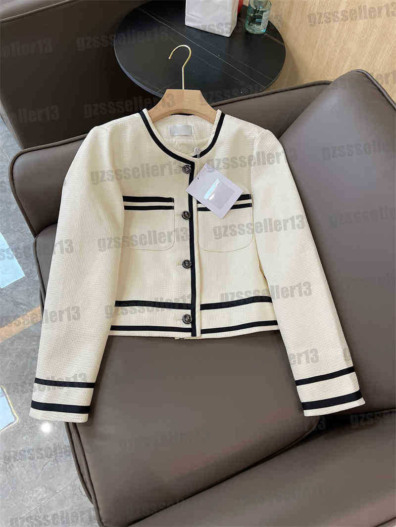 

Luxury Designer Jacket CNL Fashion Brand Womens Jackets Autumn Tweed Long Sleeve Top Classic Style Striped Pockets Adornment Women Clothing, Extra shipping