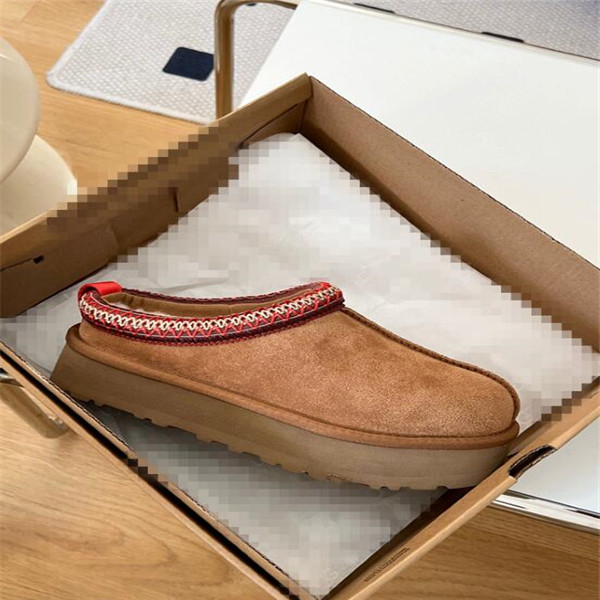 

2022 New Australia Womens Snow Boot Tazz Slipper Tasman Designer Boots Fur Slides Classic Ultra Mini Platform Booties Suede Wool Winter Warm Sandals 35-43, Chestnut