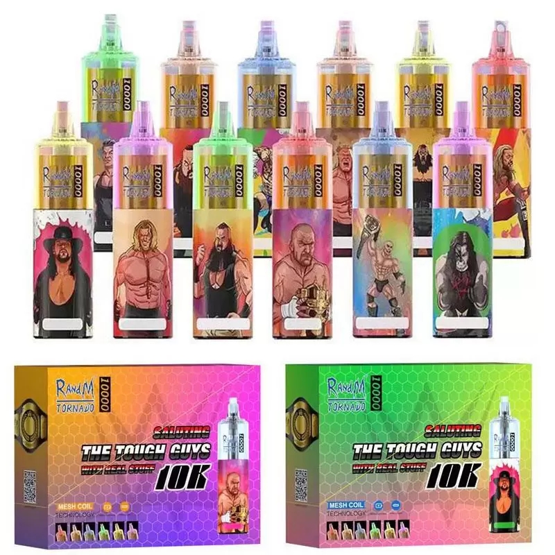 

RandM TORNADO 10000 Puff Disposable E cigarettes Vape Pen With With Airflow Control Rechargeable 850Mah Battery Mesh Coil 20Ml Prefilled Pod Big Vapor Kit