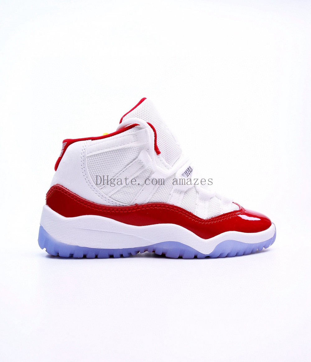 

Kids 11s Cherry 2022 Red White Shoes 11 PS Cool grey Concord 45 Bred Legend Blue Basketball Space Jam Midnight Navy Infant Boys Girls Sports Sneakers Size 25-35