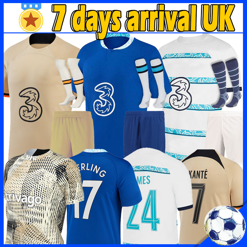 

XXXL 4XL cfc STERLING #17 soccer jerseys 22 23 limited-edition WERNER HAVERTZ ZIYECH PULISIC Jorginho 2021 2022 2023 Camiseta KANTE Men Kids football shirts Big Size, 22-23 away